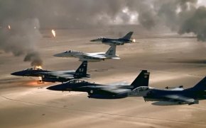 F-15 и F-16 ВВС США в Кувейте